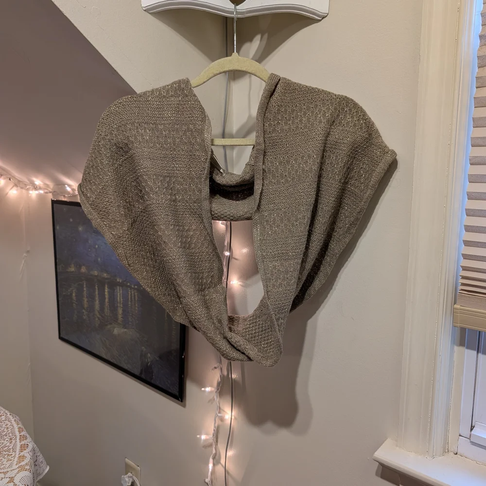 New York & Company Infinity Sparkly Knit Scarf Shawl Wrap